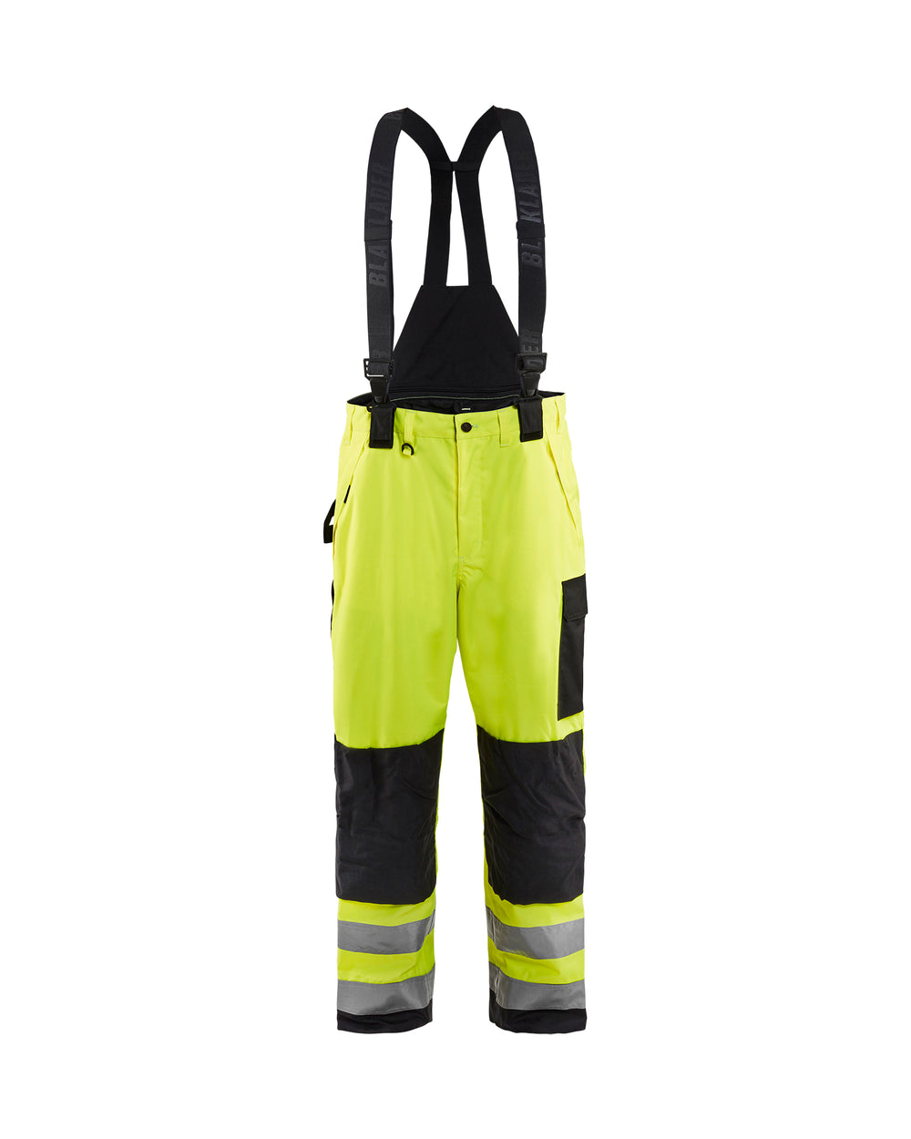 Hi-Vis Shell Suspender Pants - Yellow Hi-viz/Black