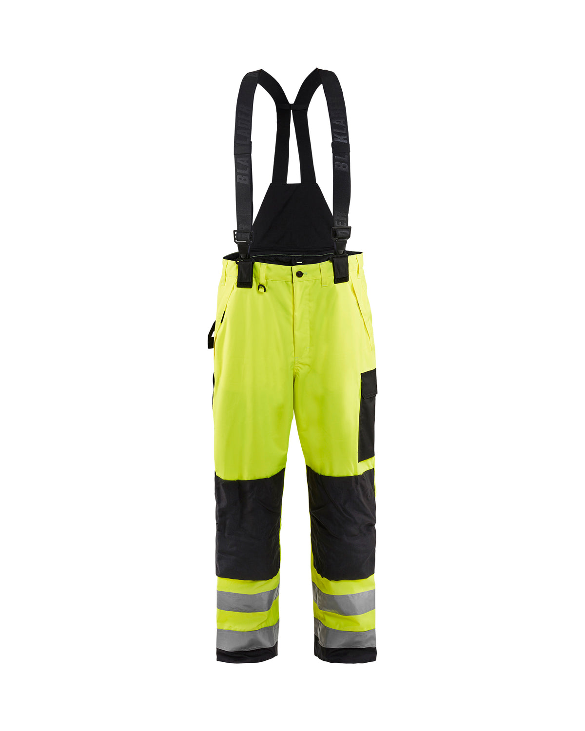 Hi-Vis Shell Suspender Pants - Yellow Hi-viz/Black