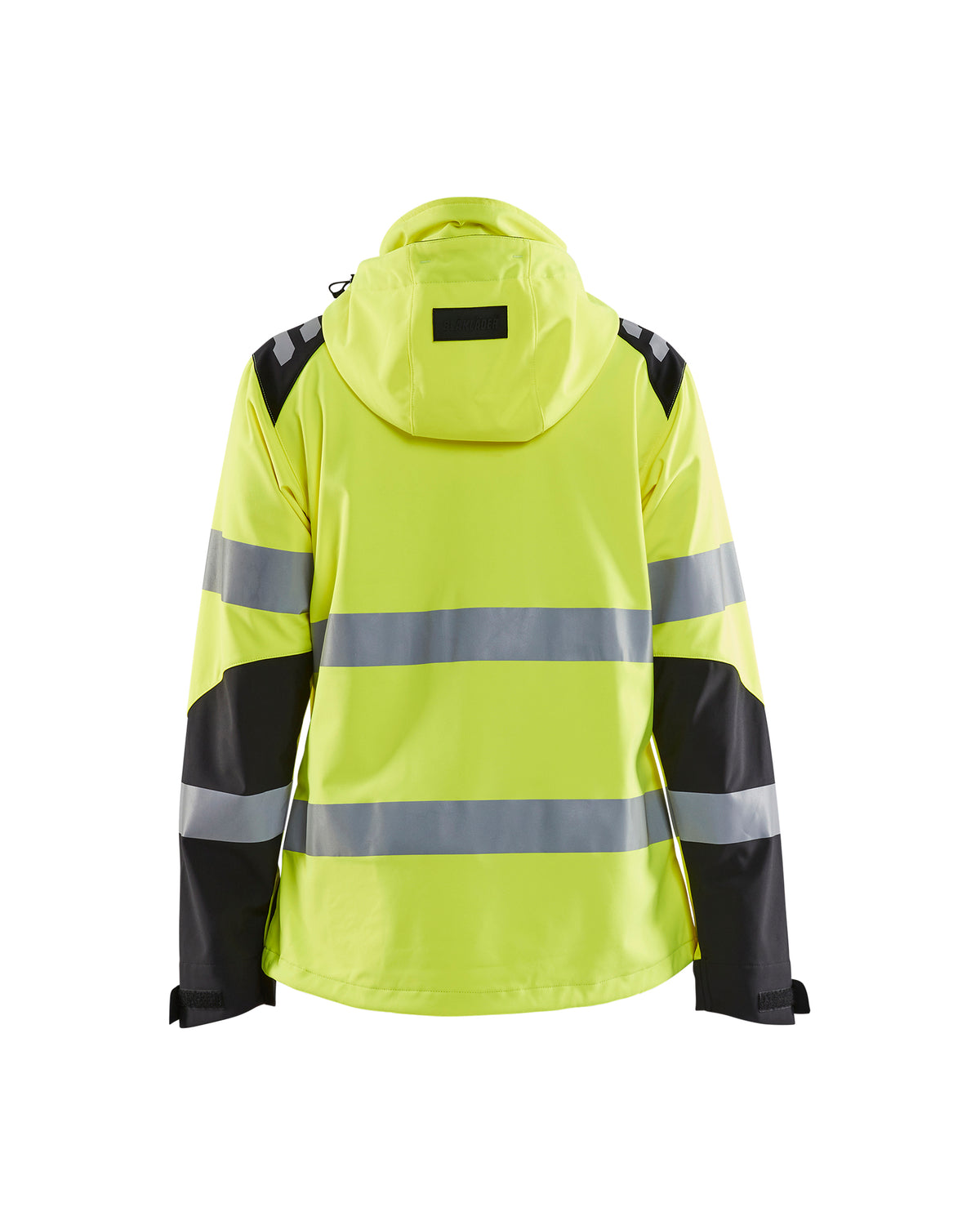 Women's Hi-Vis Softshell Jacket - Yellow Hi-viz/Black