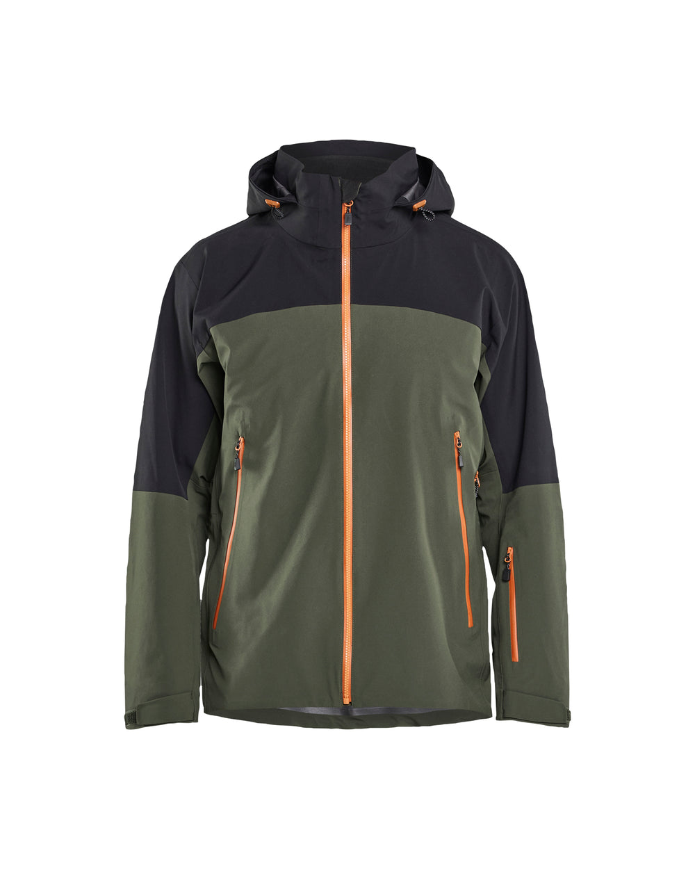 Cascade 3 Layer Shell Jacket - Forest Green/Rust