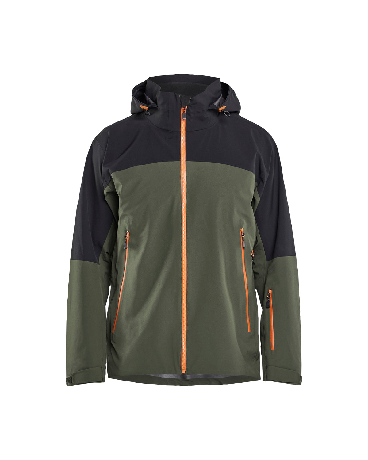 Cascade 3 Layer Shell Jacket - Forest Green / Rust