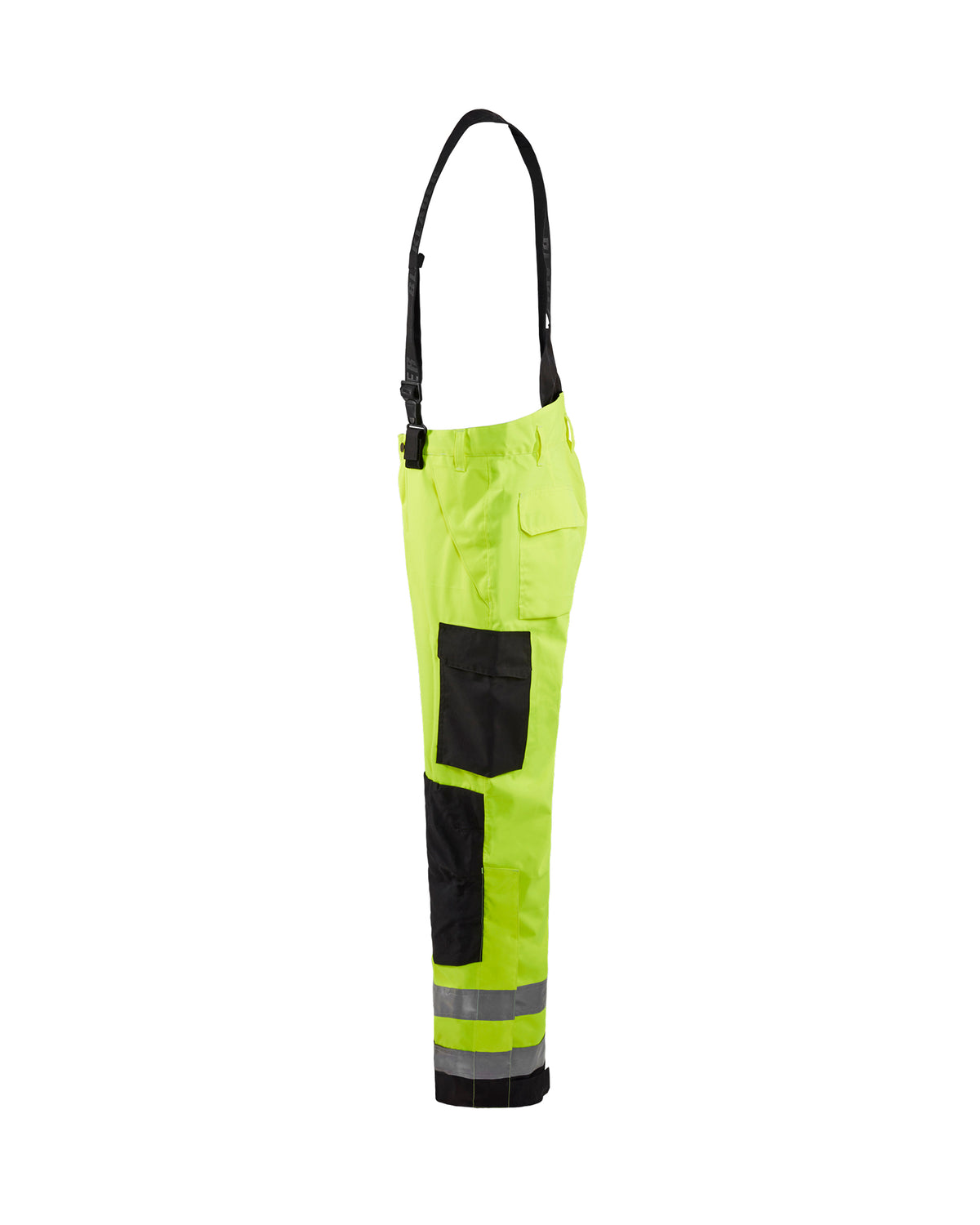 Hi-Vis Shell Suspender Pants - Hi-Vis Yellow / Black