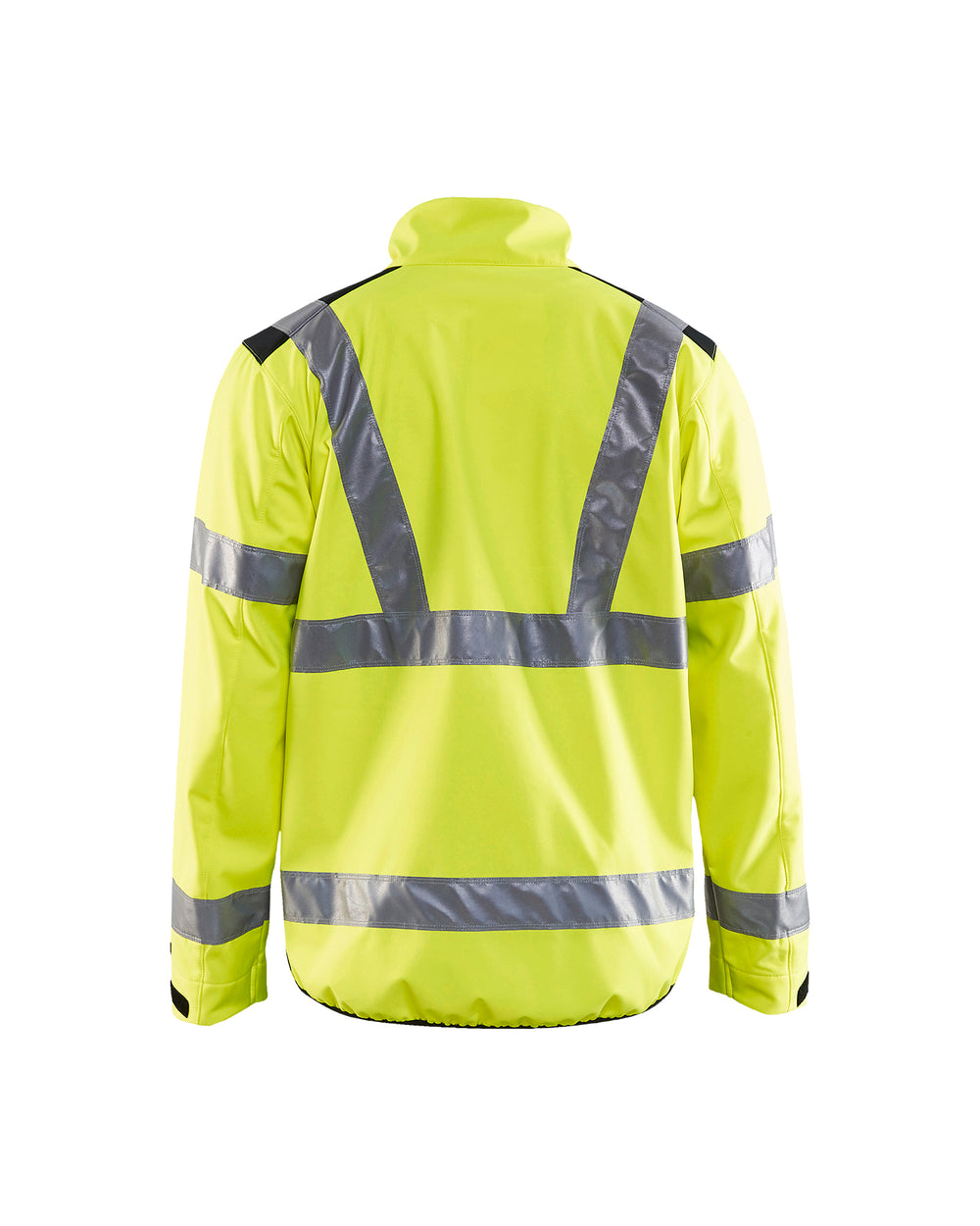 Hi-Vis Softshell Bomber Jacket - Yellow Hi-viz/Black
