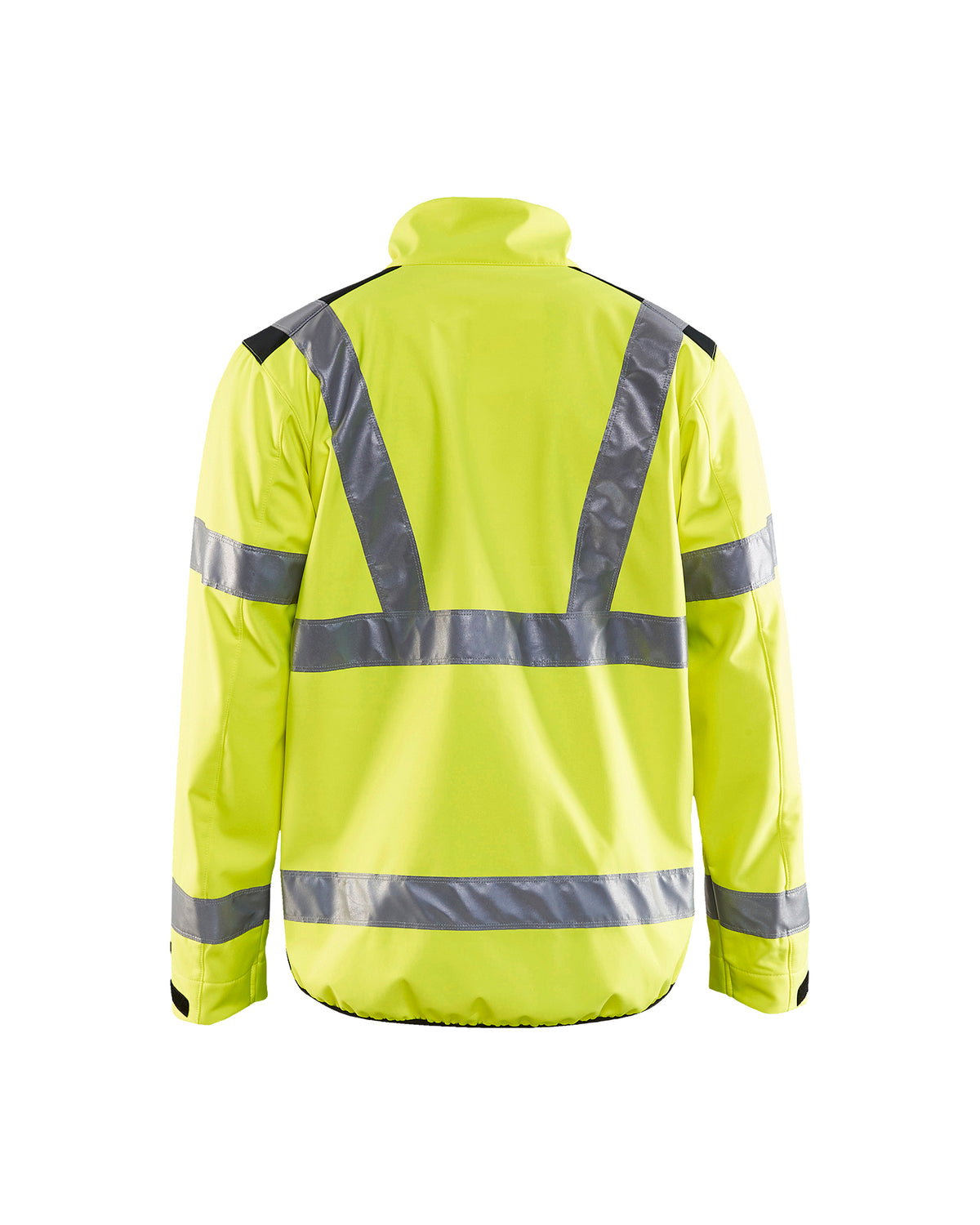 Hi-Vis Softshell Bomber Jacket - Yellow Hi-viz/Black