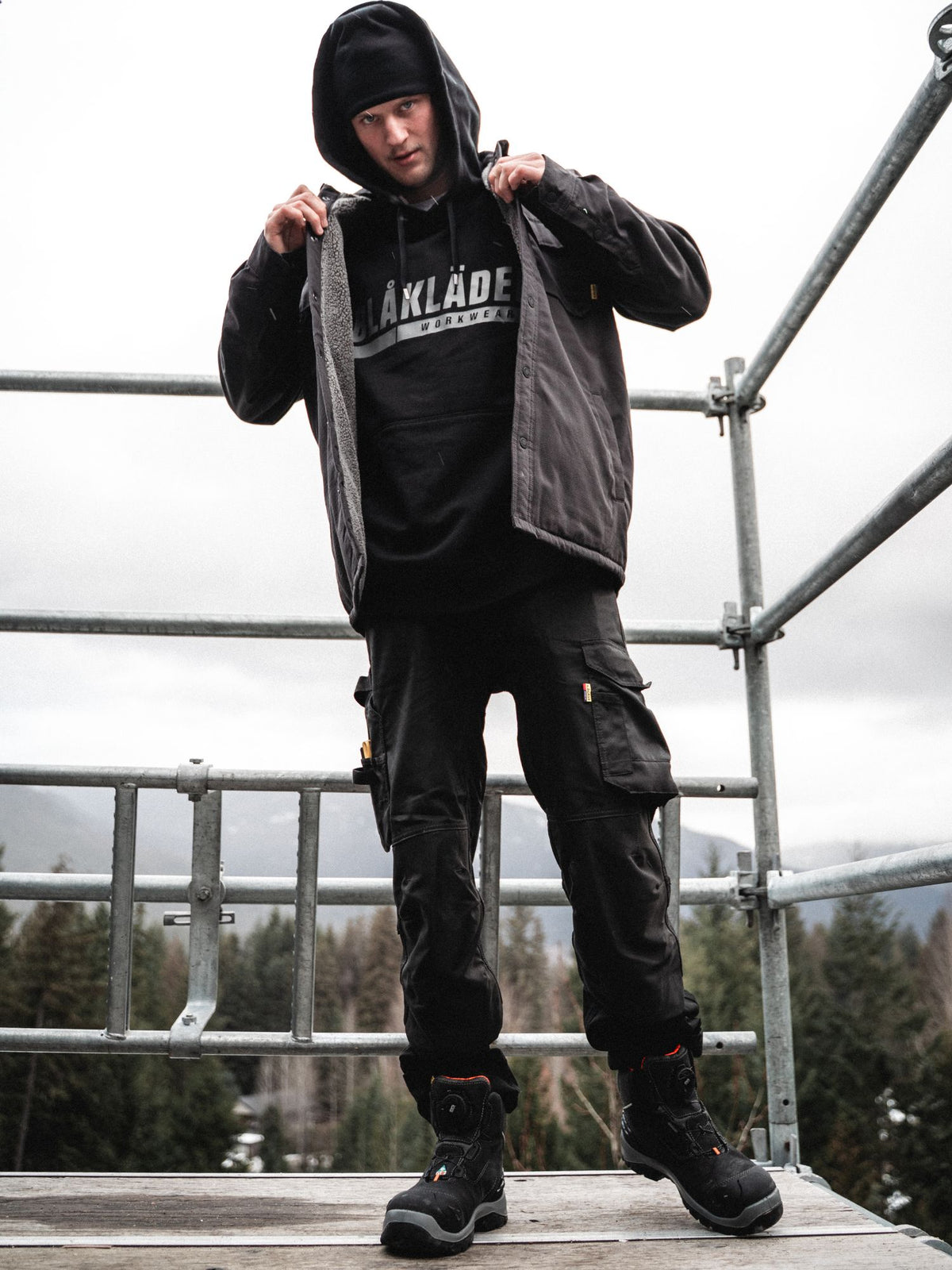 Craftsman pants with Stretch - Forest Night/Black