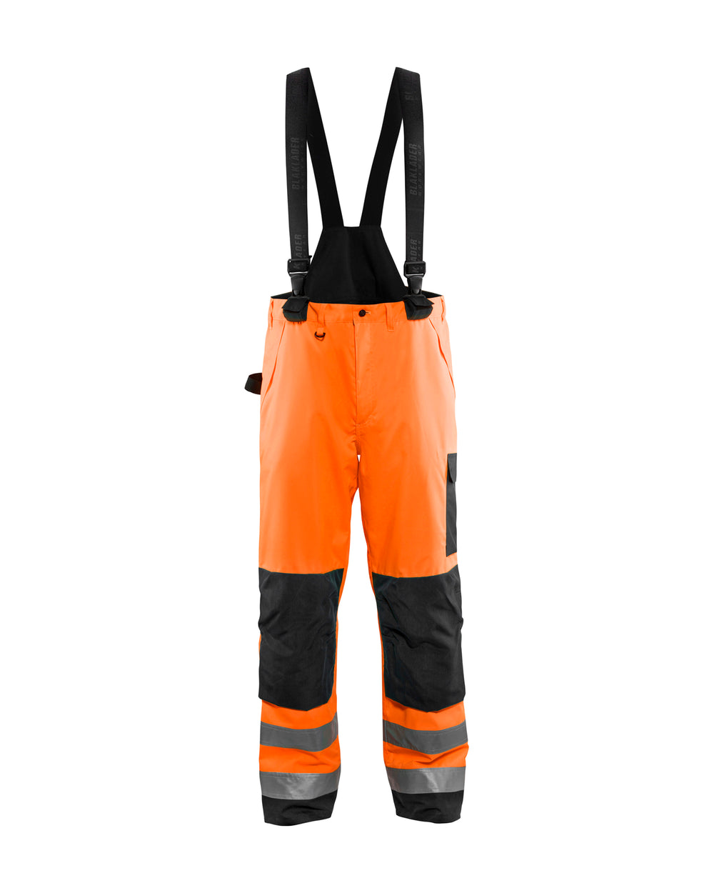 Hi-Vis Shell Suspender Pants - Orange Hi-viz/Black