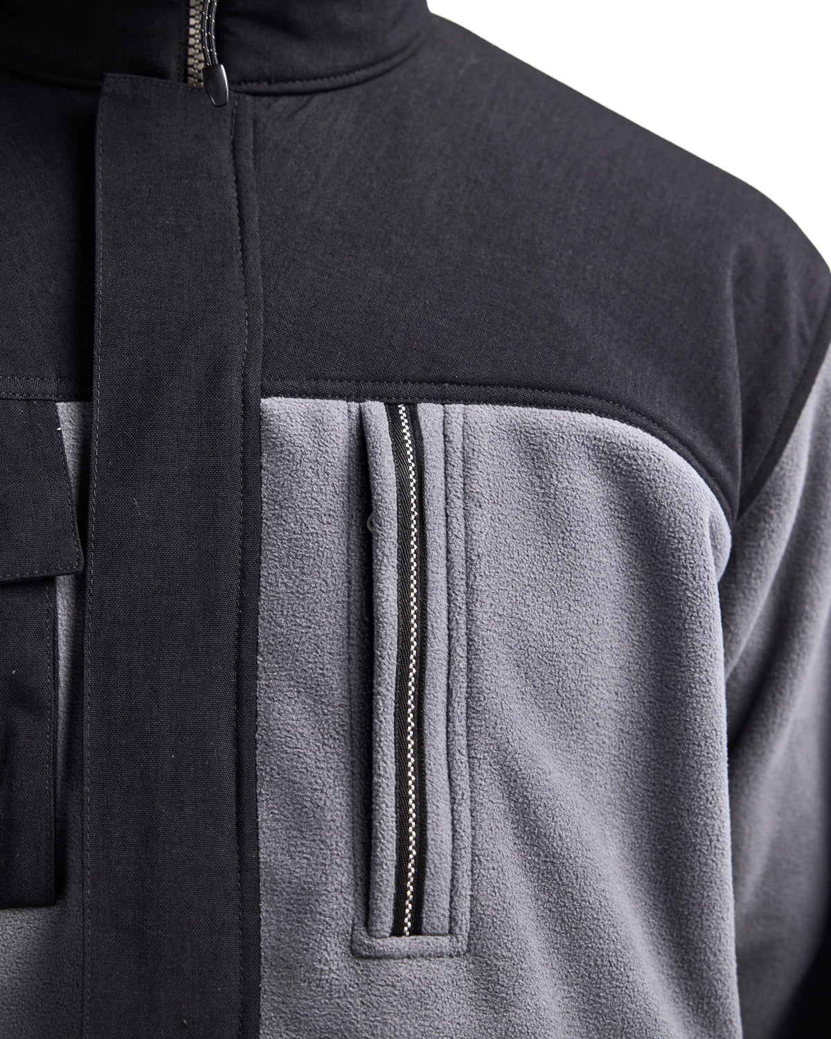 Fleece Jacket - Grey/Black