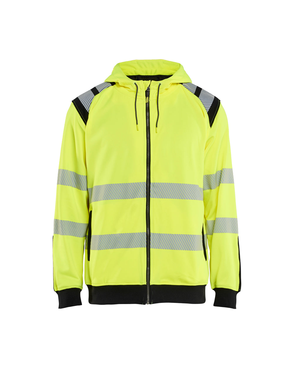 Hi-Vis Full Zip Hoodie - Yellow Hi-viz/Black