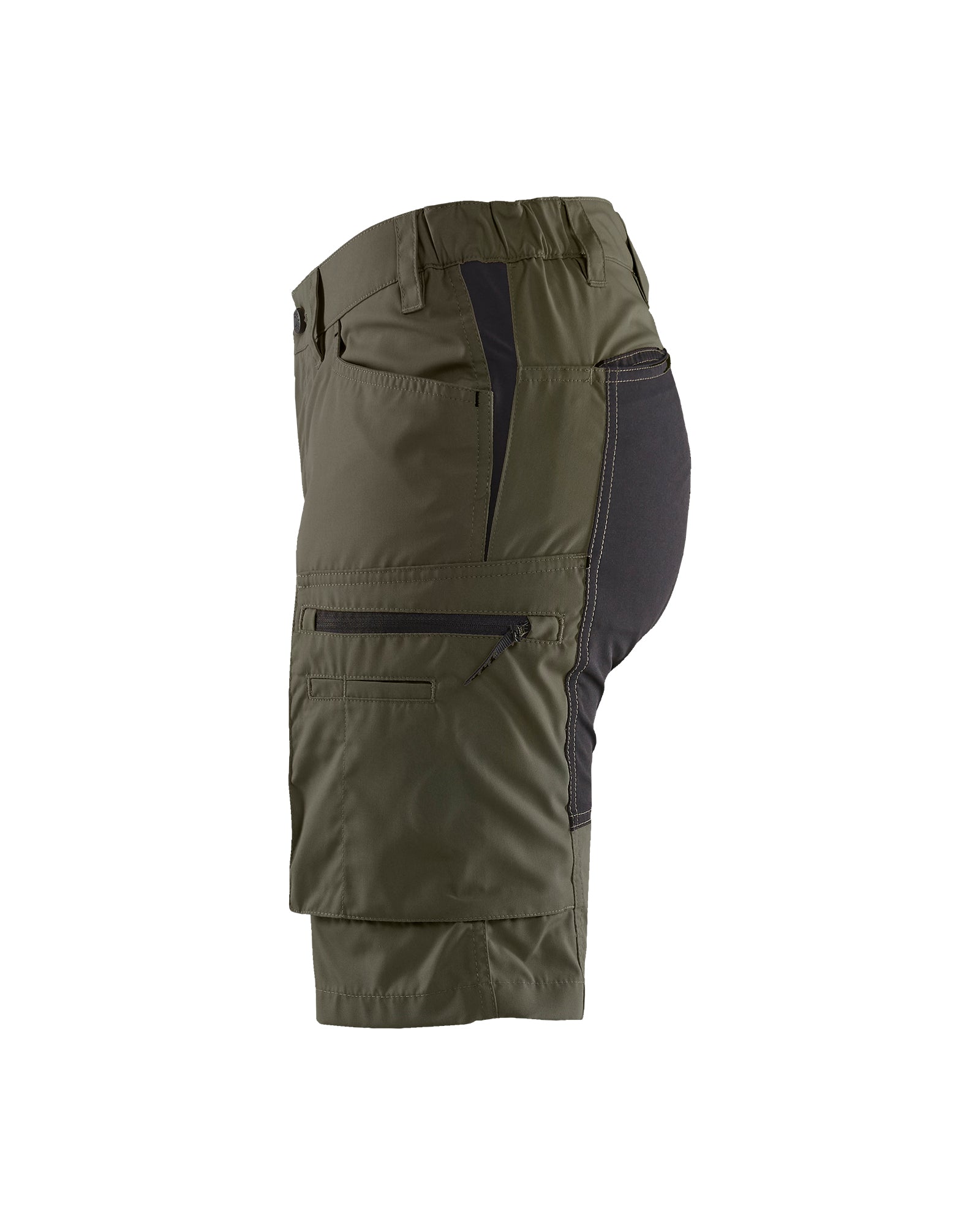 Women's Stratus Lite Stretch Shorts - Dark Olive Green / Black