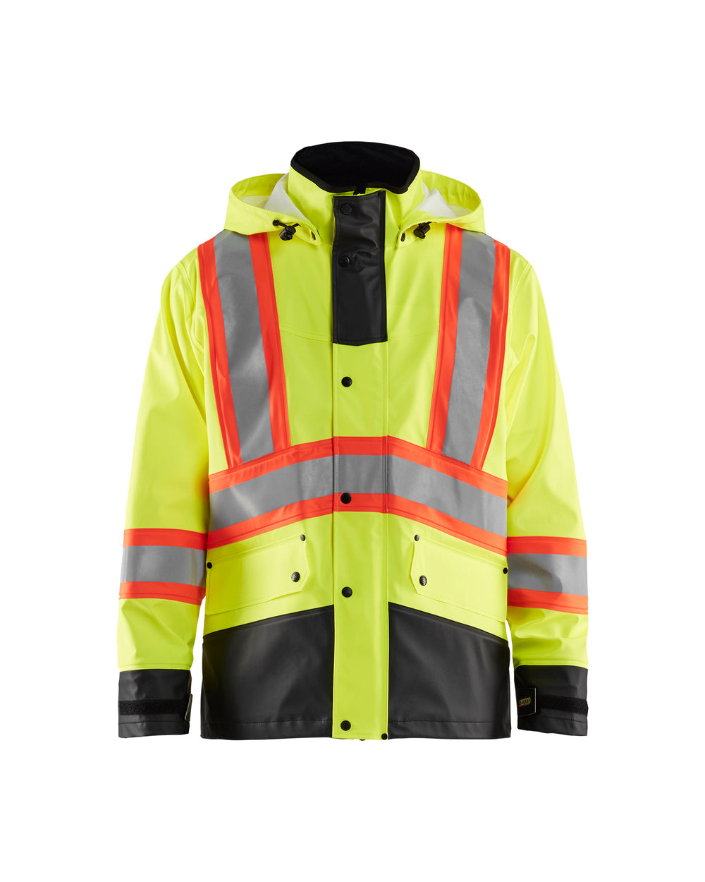 Hi-Vis CSA Rain Jacket - Yellow Hi-viz/Black