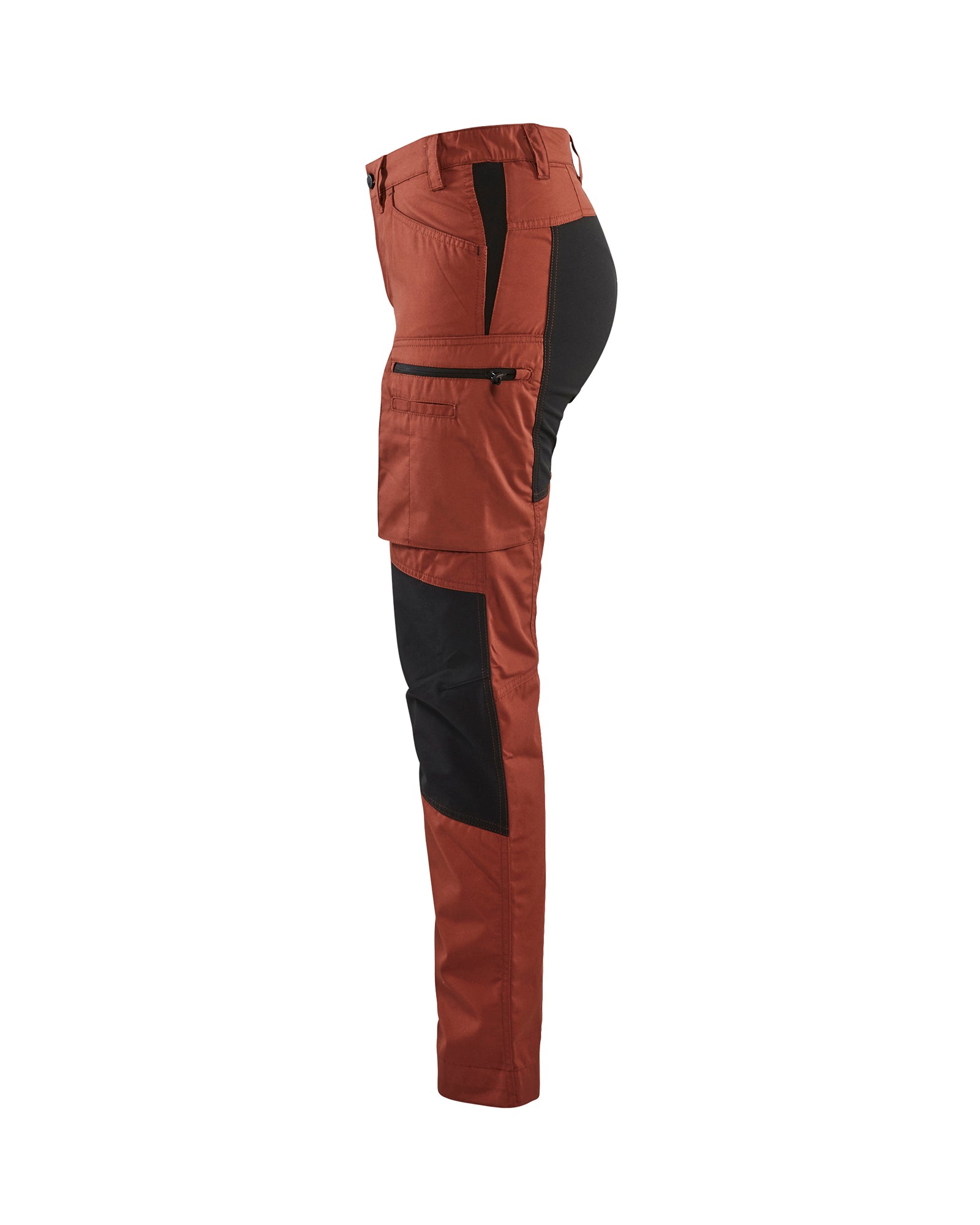 WOMEN'S SERVICE STRETCH PANTS - Burned Red/Black