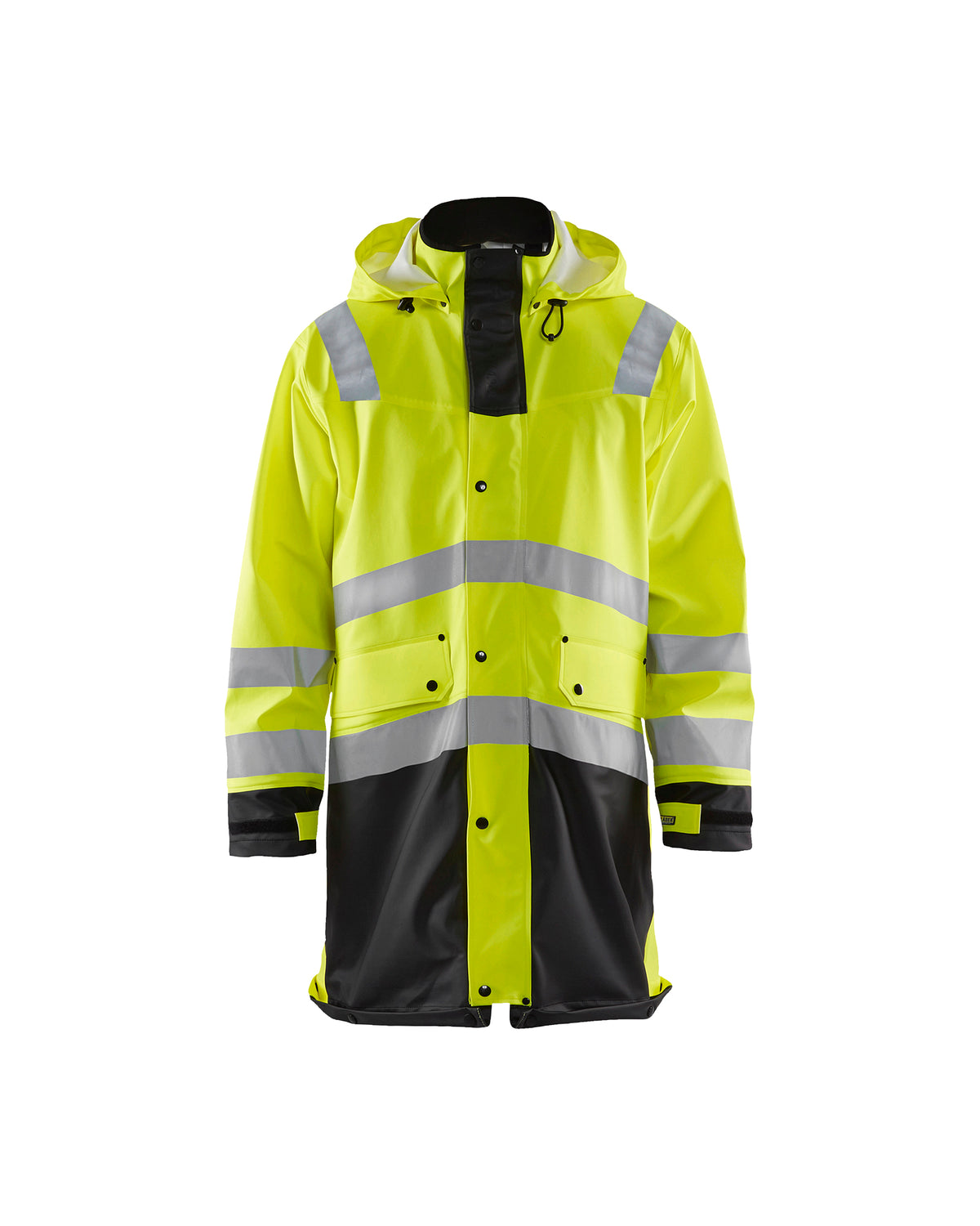 Hi-Vis Rain Coat - Yellow Hi-viz/Black
