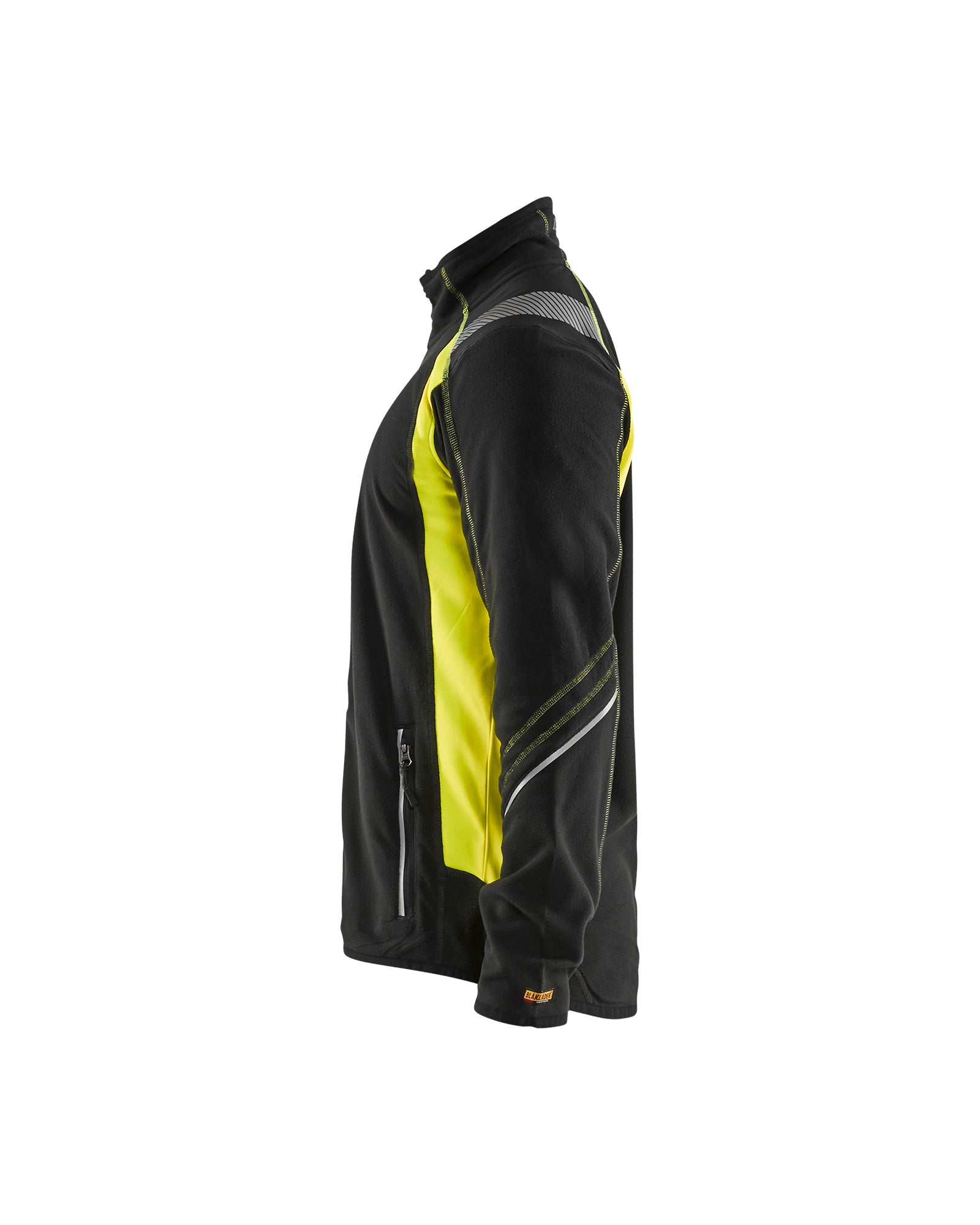 Micro Fleece Visibility Jacket - Black / Hi-Vis Yellow