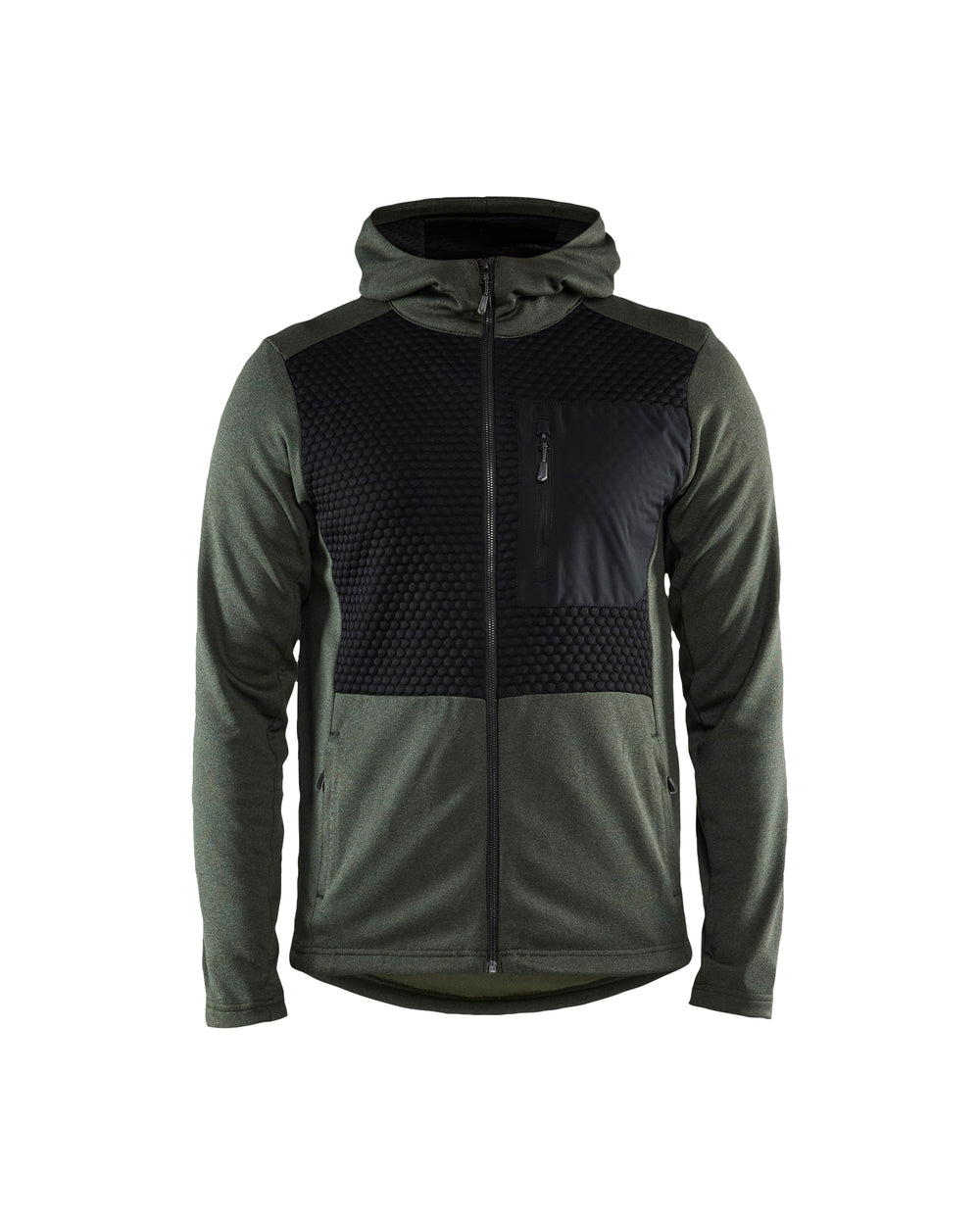 Hooded Tech Jacket - Autumn green/Black