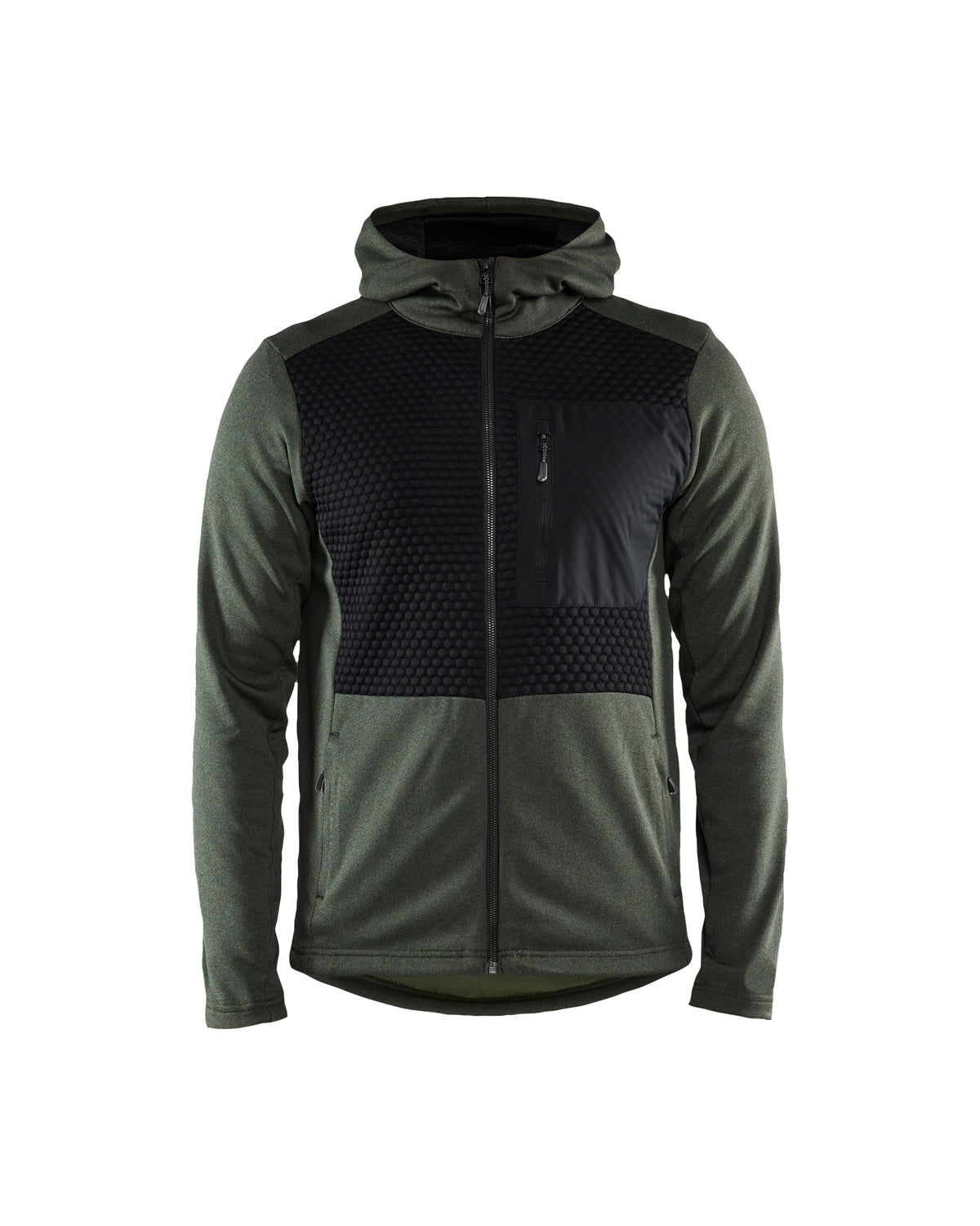 Hooded Tech Jacket - Autumn green/Black