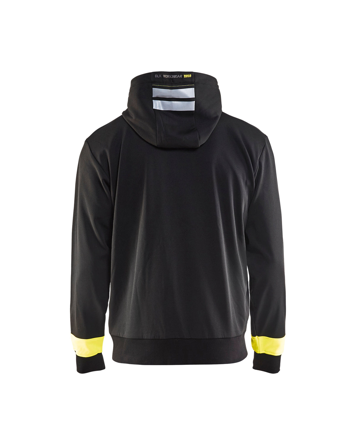 Visibility Full Zip Hoodie - Black/Yellow Hi-viz