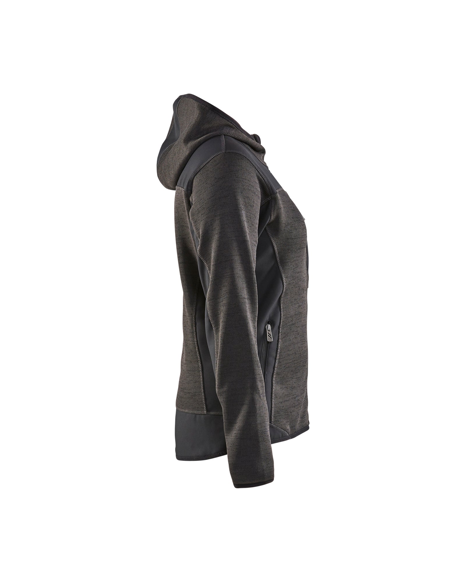 Women's Knitted Jacket - Dark grey/Black