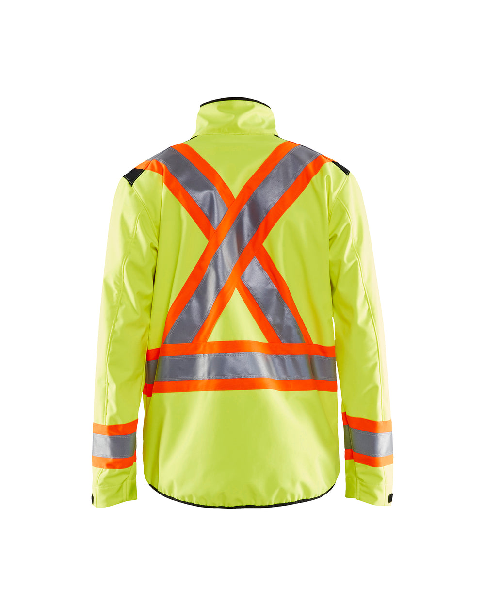 Hi-Vis Softshell CSA Bomber Jacket - Yellow Hi-viz/Black