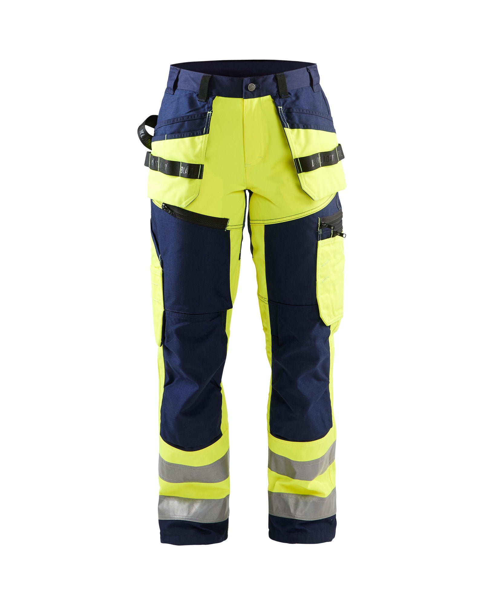 WOMEN'S HI-VIS WORK PANTS - Navy blue/Yellow Hi-viz