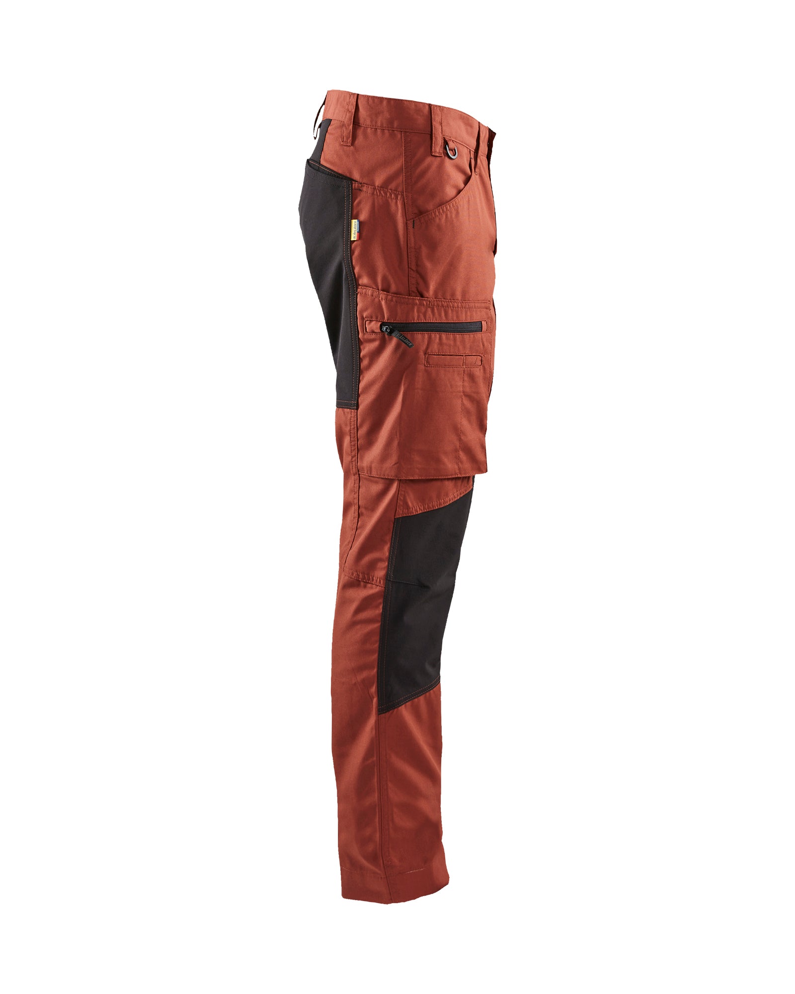 Service Pants with Stretch - Burned Red/Black