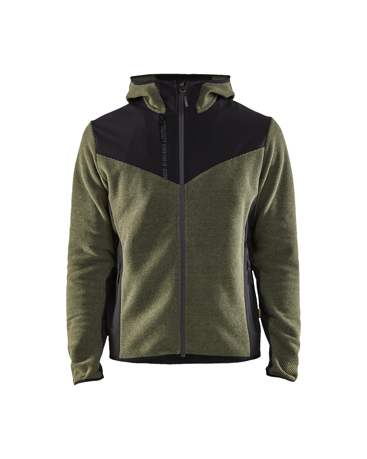 Knitted Fleece Jacket - Autumn green/Black