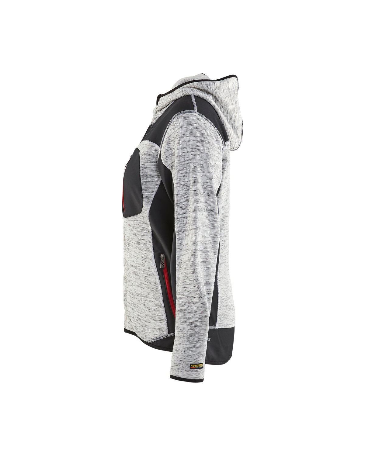 Women's Knitted Jacket - Grey Melange / Black
