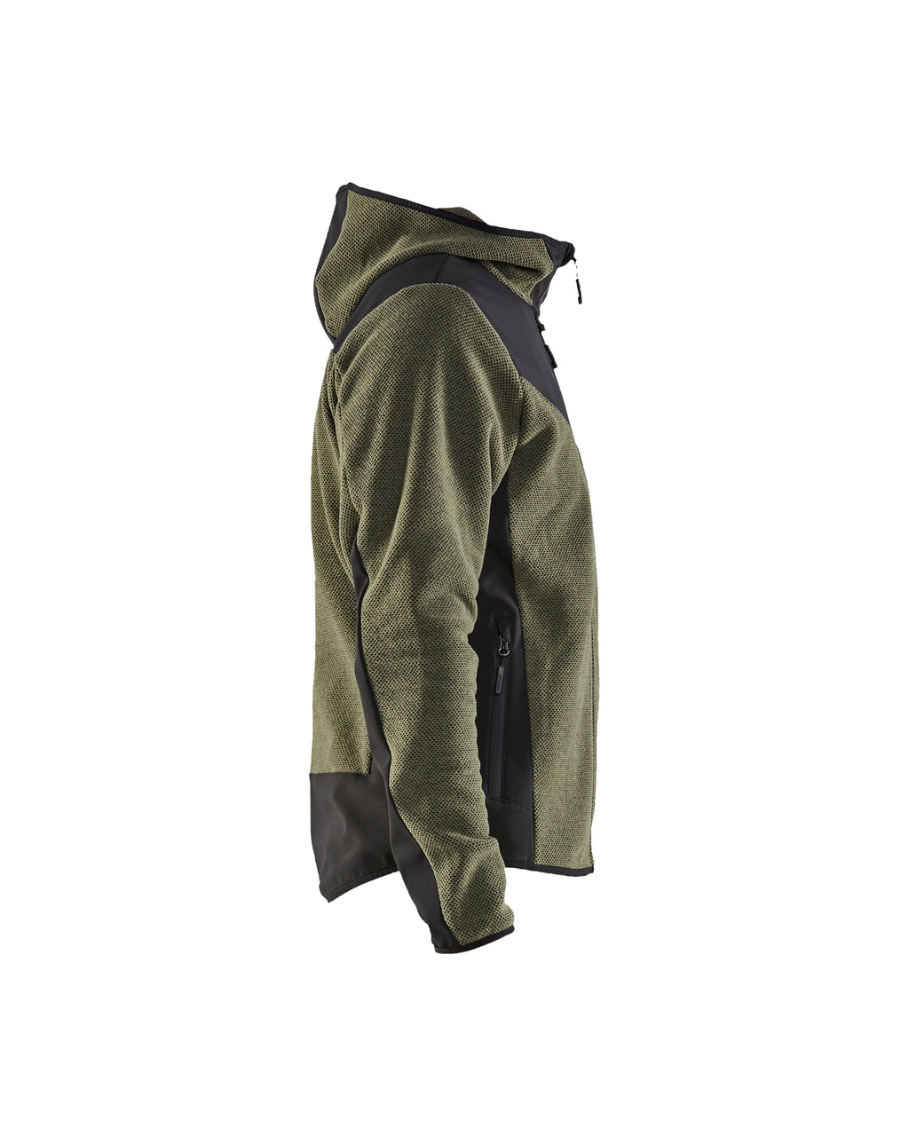 Knitted Fleece Jacket - Autumn green/Black