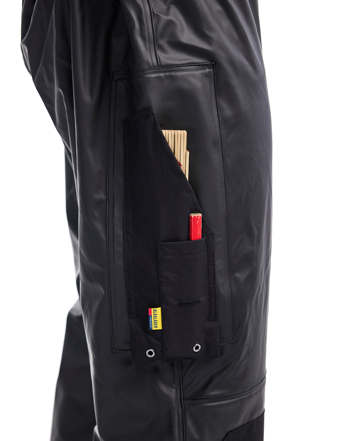 Rain Pants with Reflective Details - Black