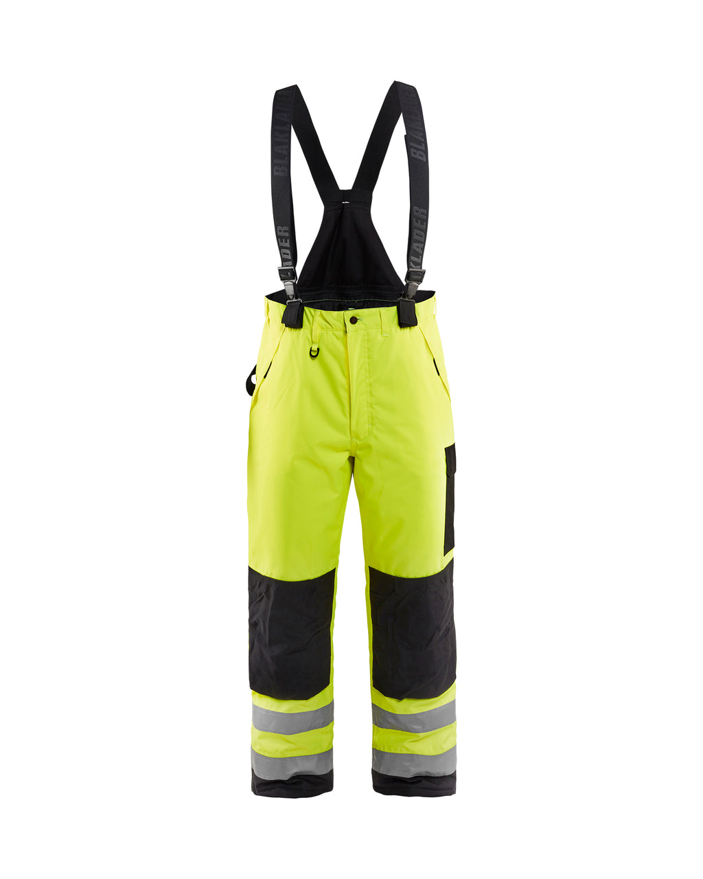 Hi-Vis Lined Shell Suspender Pants - Yellow Hi-viz/Black
