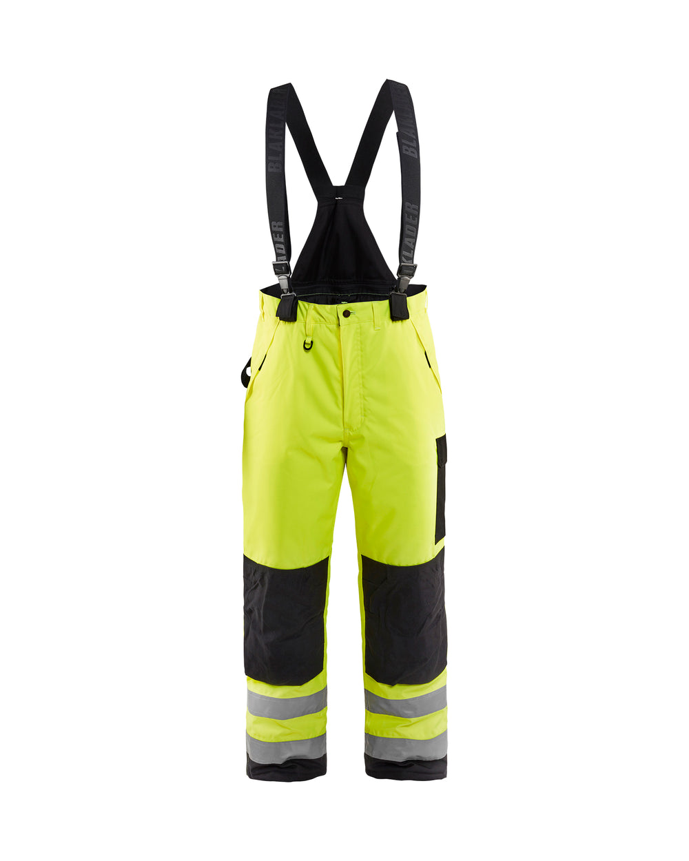 Hi-Vis Lined Shell Suspender Pants - Yellow Hi-viz/Black