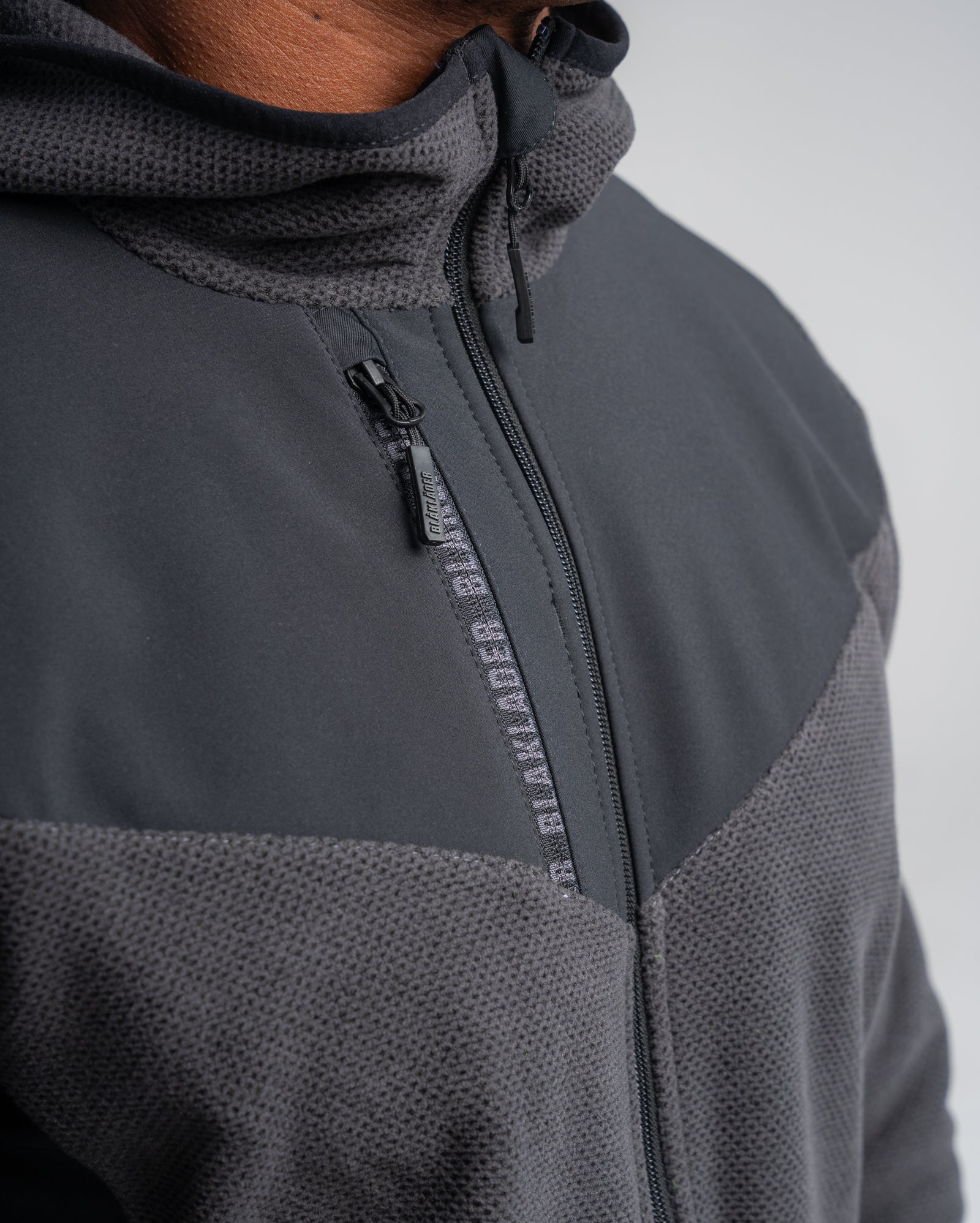 Knitted Fleece Jacket - Autumn green/Black
