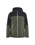 Cascade 3 Layer Shell Jacket - Forest Green/Rust