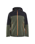 Cascade 3 Layer Shell Jacket - Forest Green/Rust