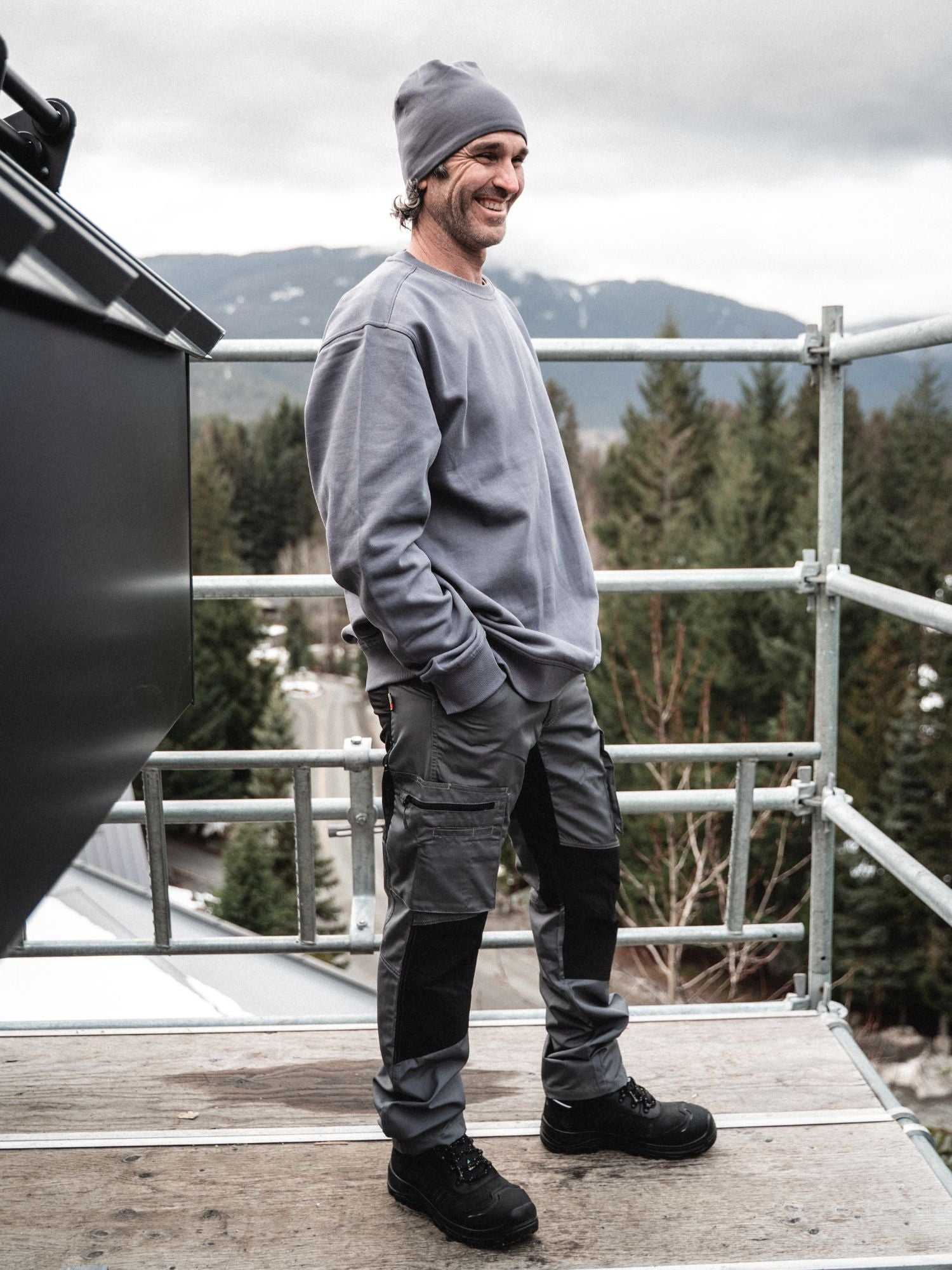 Service Pants with Stretch - Nougat/Black