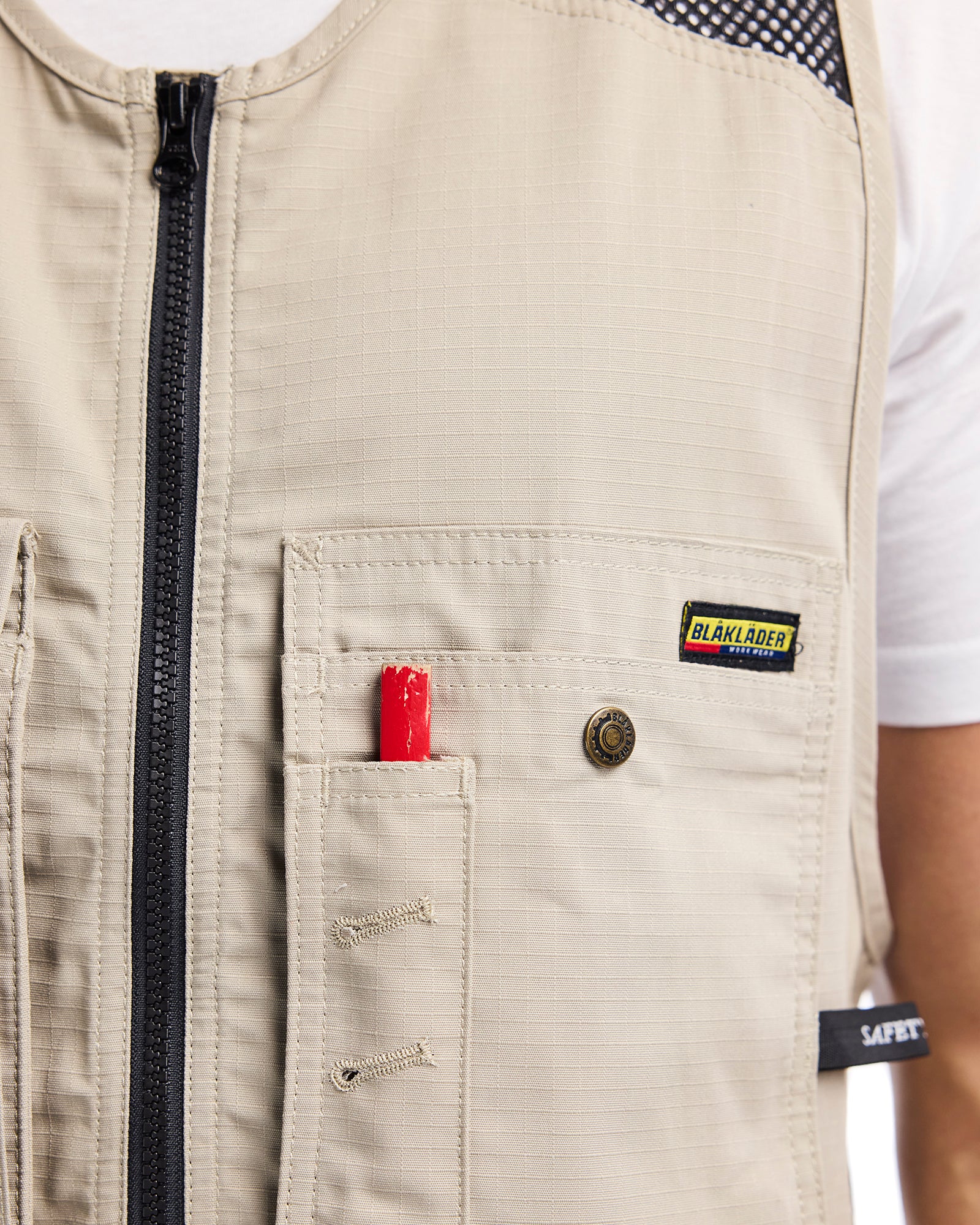 Ripstop Kangaroo Utility Vest - Stone – Blåkläder