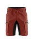 Service Shorts With Stretch - Burned Red/Black