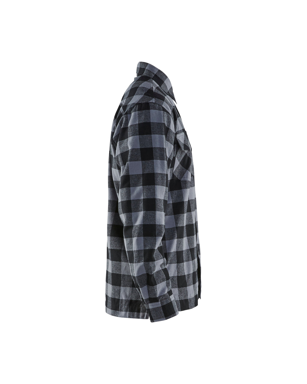 Lined flannel shirt - Dark grey/Black