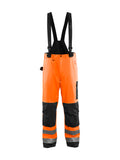 Hi-Vis Shell Suspender Pants - Hi-Vis Orange / Black