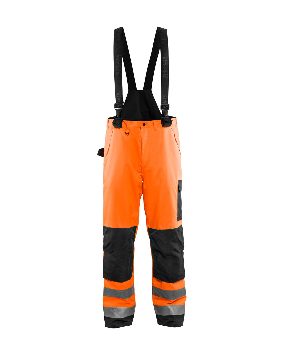 Hi-Vis Shell Suspender Pants - Orange Hi-viz/Black