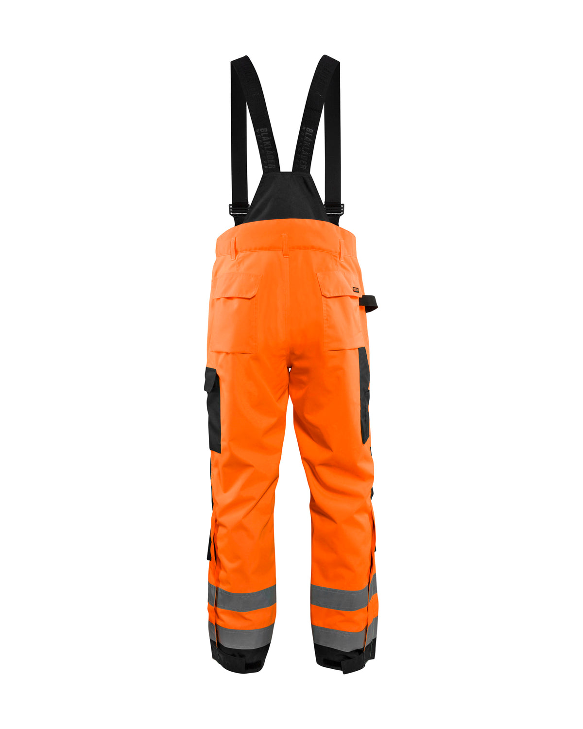 Hi-Vis Shell Suspender Pants - Hi-Vis Orange / Black