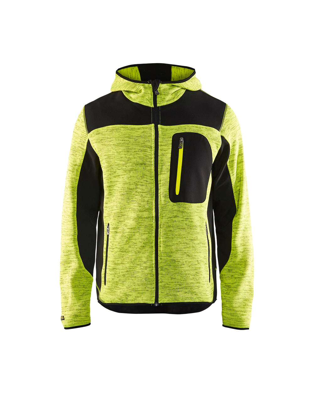 Knitted Jacket - Yellow Hi-viz/Black