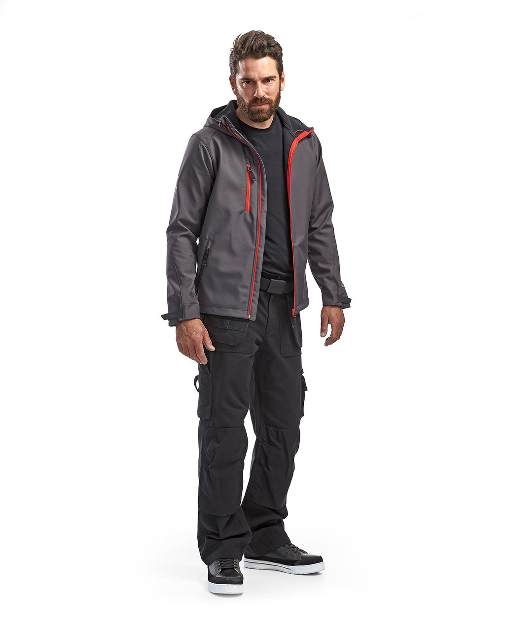 Kalispell Softshell Jacket - Dark grey/red