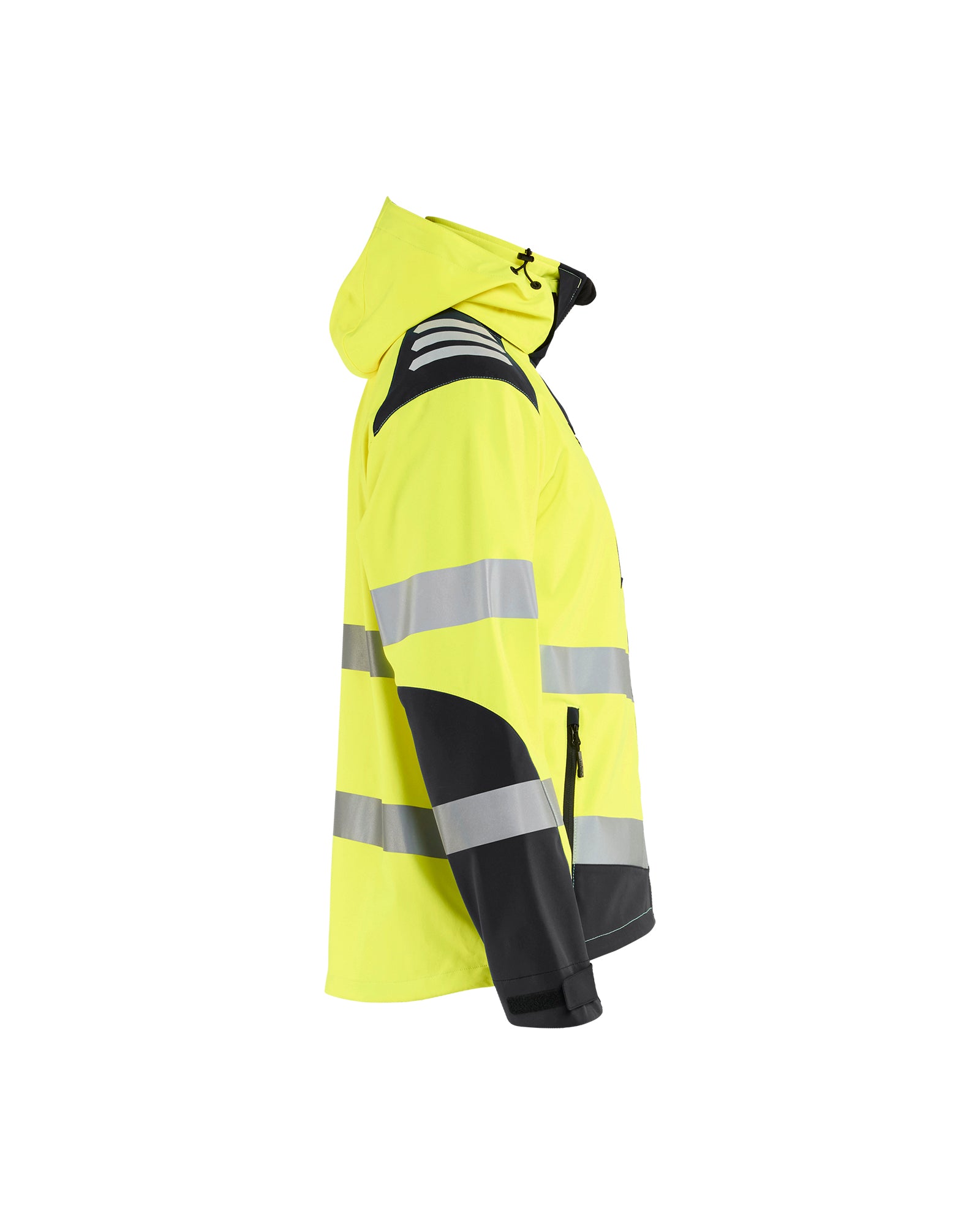 Hi-Vis Softshell Jacket - Yellow Hi-viz/Black