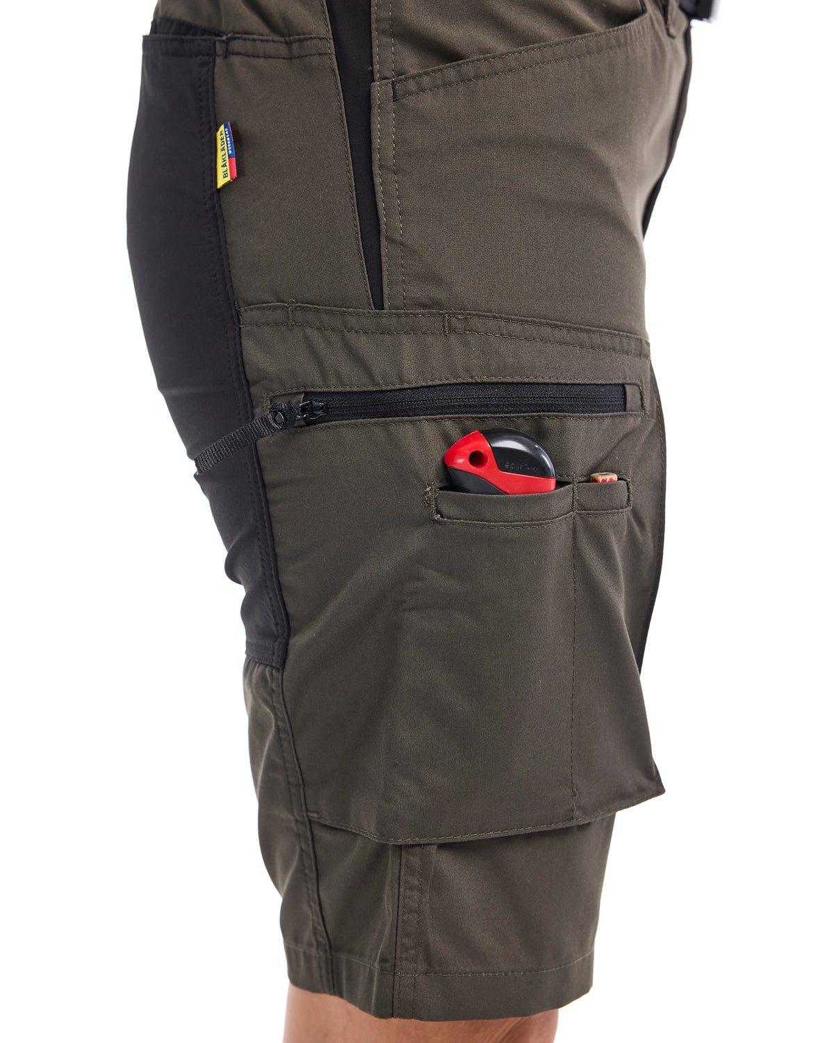 Women's Stratus Lite Stretch Shorts - Dark olive green /black
