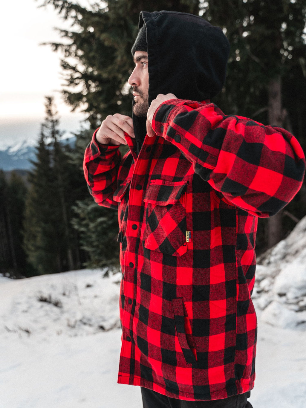 Blaklader Workwear Flannel Jacket in red