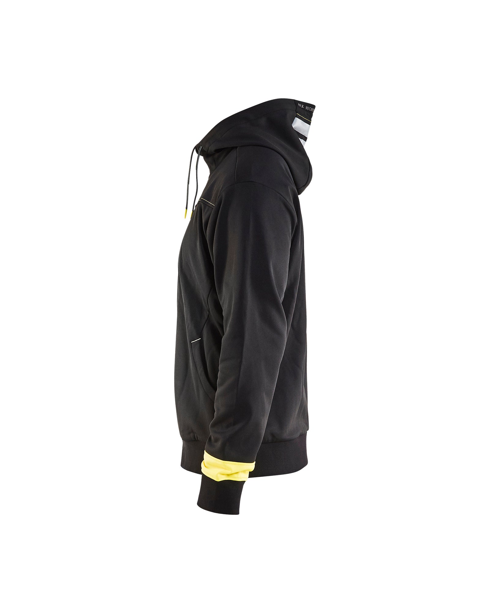 Visibility Full Zip Hoodie - Black/Yellow Hi-viz