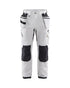 Ripstop Pants With Utility Pockets - White/Dark grey