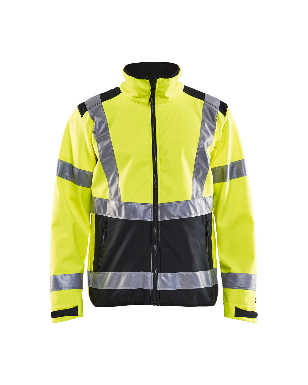 Hi-Vis Softshell Bomber Jacket - Yellow Hi-viz/Black