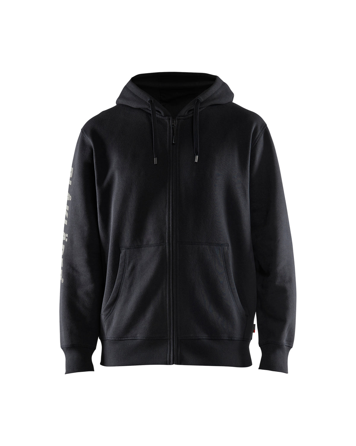 Branded Hooded Zip-up Sweatshirt - Black