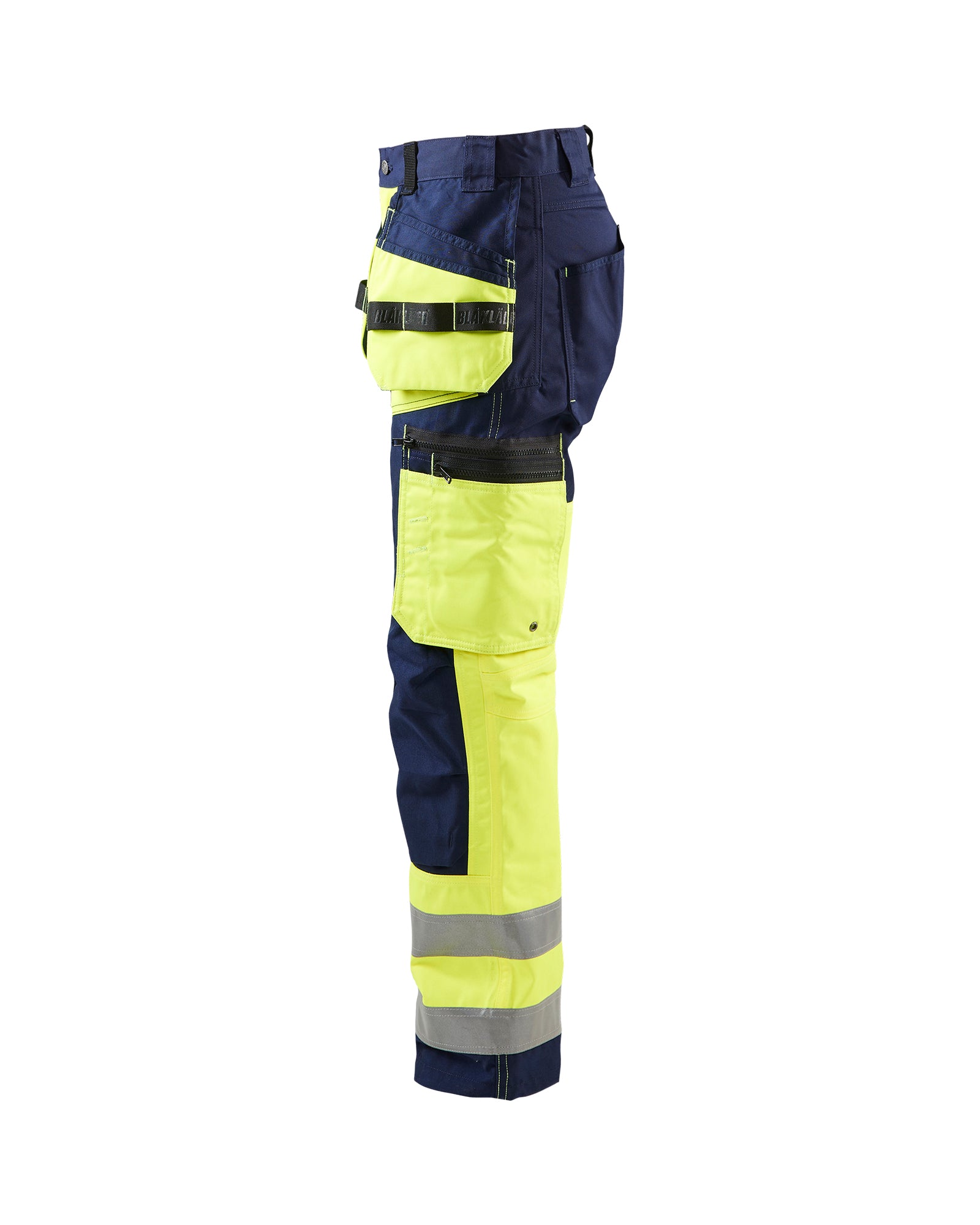 WOMEN'S HI-VIS WORK PANTS - Navy blue/Yellow Hi-viz